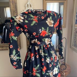 Floral Maxi Long Sleeve Dress